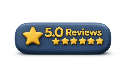5.0 rating on Google reviews